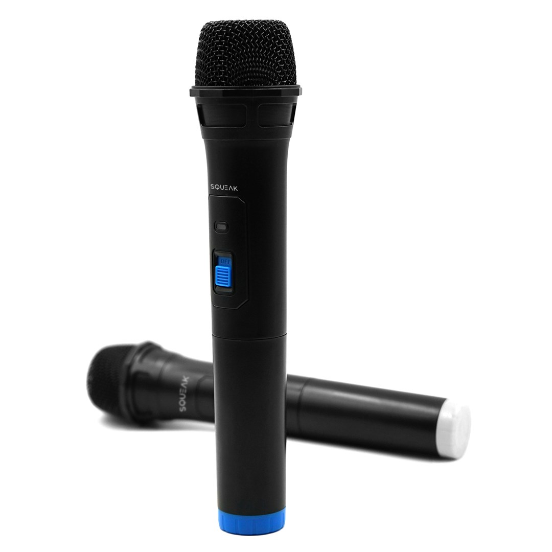 Mikrofonë wireless Two SQUEAK VocalDuo SQ1007, set 2 copë, 2.4GHz USB, të zinj