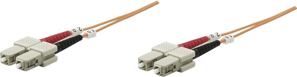 Kabllo fibër optike Intellinet SC SC, multimode duplex, 1m, portokalli