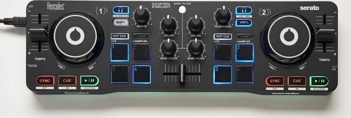 Kontrollues DJ Hercules DJControl Starlight, Serato DJ Lite, RGB, i zi