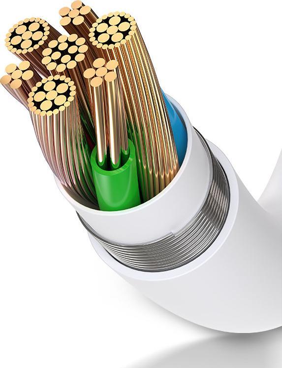 Adapter audio Joyroom, Lightning në Jack 3.5mm dhe Lightning, i bardhë