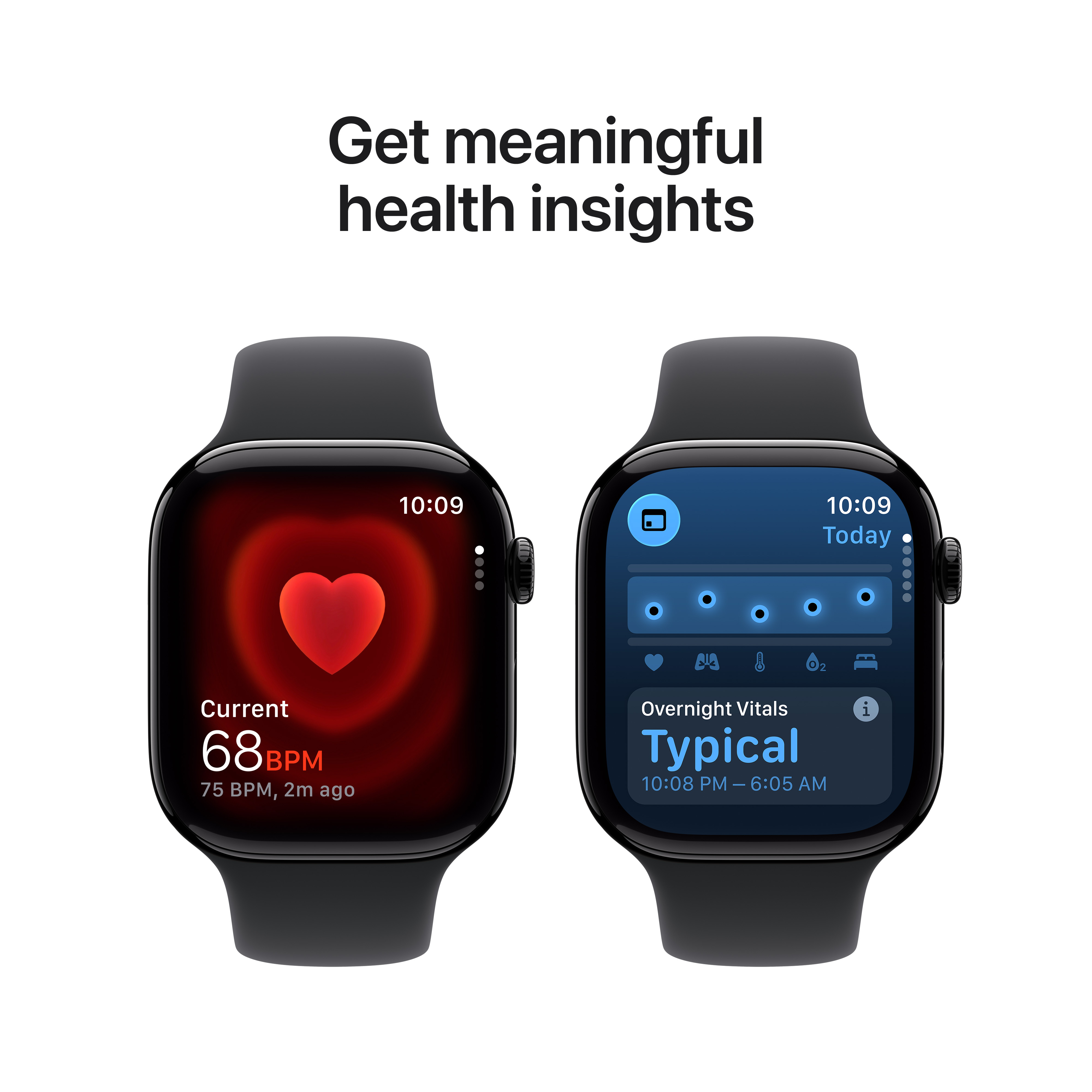Apple Watch Series 11 GPS 46mm Jet Black Aluminium Case with Black Sport Band, M/L