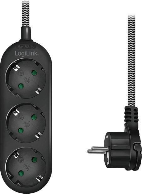 Shtepshtrijë LogiLink LPS261, 3 dalje, kabllo 1.5 m, e bardhë