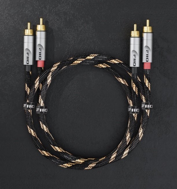 Kabllo audio FiiO LR-RCA4S, 0.20m, RCA Cinch, e zezë