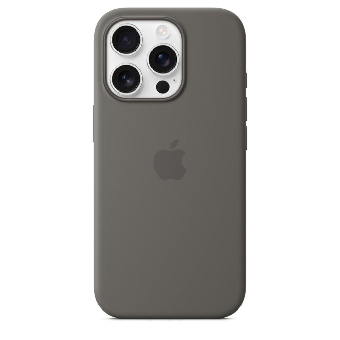 Apple iPhone 16 Pro Silicone Case with MagSafe, Stone Gray