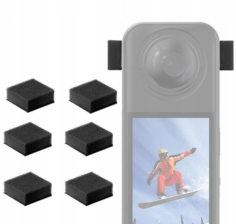 Set sfungjerë mikrofoni PULUZ PU775B, 6 copë, për Insta360 X5 X4 X3, i zi