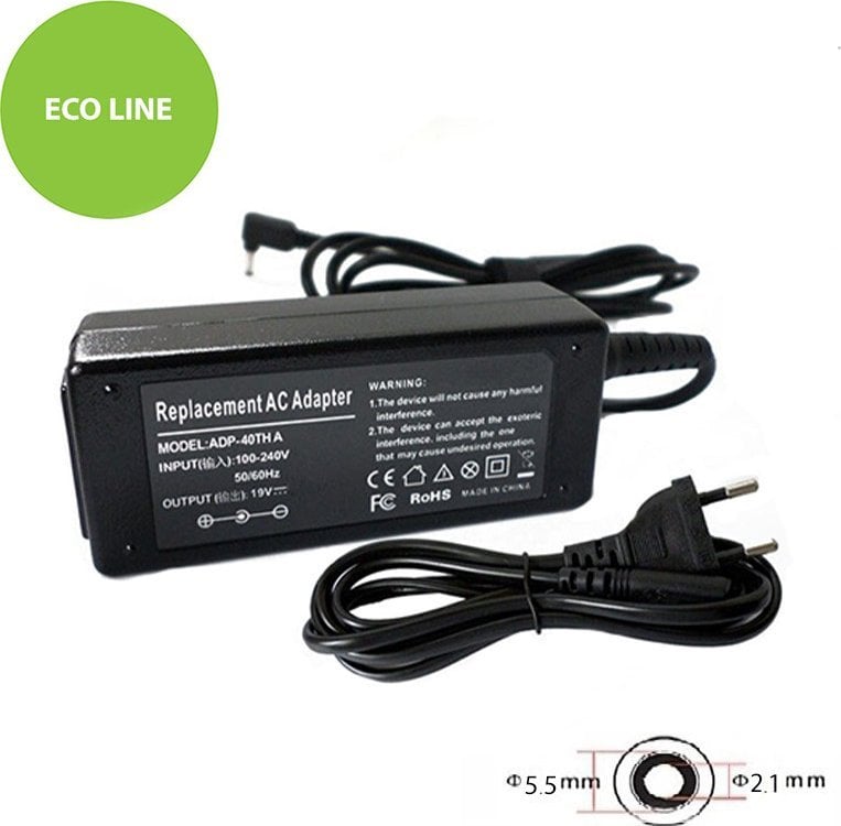 Adapter karikues për laptop Extra Digital AC45F5521, 45W 19V 2.37A, për Acer, i zi