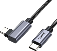 Кабел USB Unitek C14123BK, USB C во USB C, 0.5m, 100W, црно-сребрен