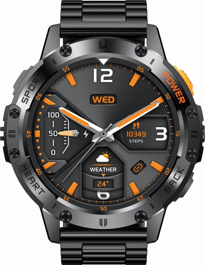 Smartwatch Gravity GT22 1, monitorim aktiviteti, njoftime telefoni, i zi