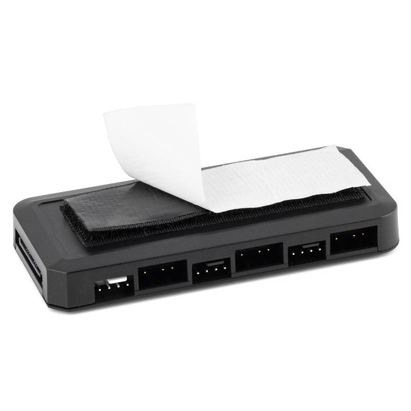 Kontrollues ventilatorësh DarkFlash RC2, PWM dhe ARGB, sinkronizim 5V 3 Pin, i zi
