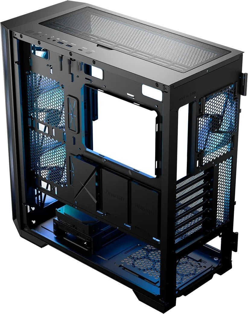 Kasë Modecom Horizon Flow ARGB, e zezë, Midi Tower