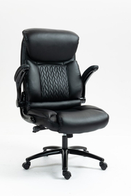 Karrige zyre Activejet YK7406-1, lëkurë dhe tekstil, e zezë
