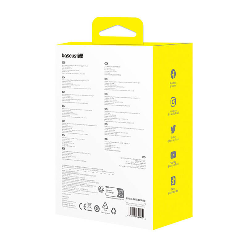 Mbajtëse telefoni për veturë Baseus MagPro, karikues wireless magnetik 15W, Qi2.0, për grilë ajri, e zezë