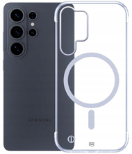 Futrollë 3mk Just20g MagCase Pro për Samsung Galaxy S26 Ultra, me MagCase, transparente me detaje të zeza