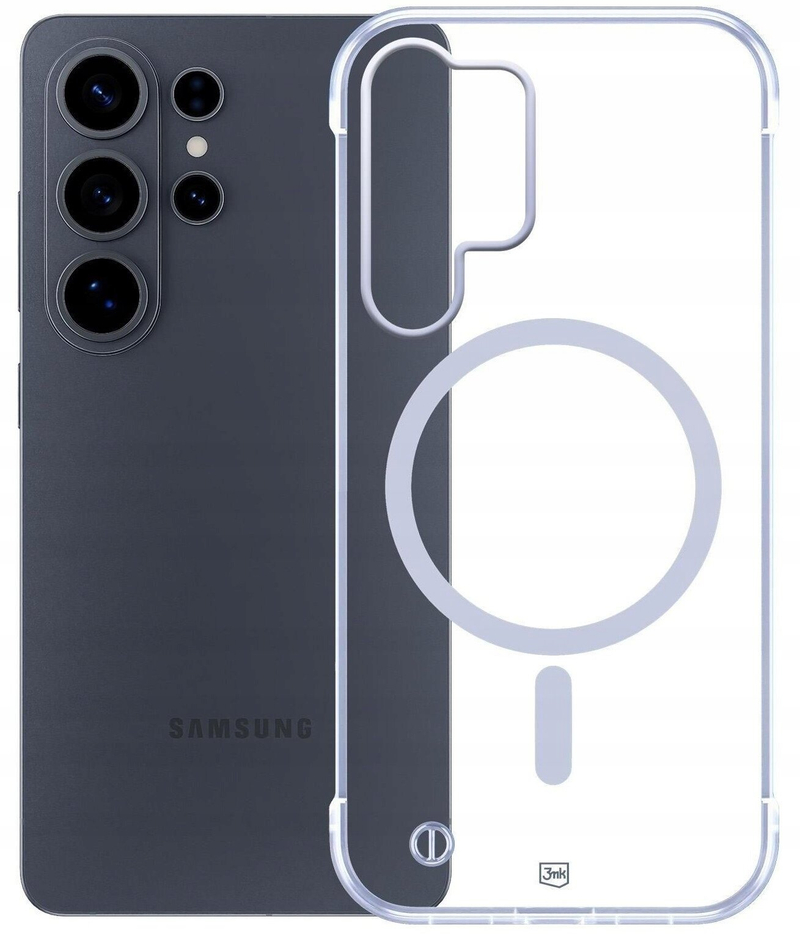 Futrollë 3mk Just20g MagCase Pro për Samsung Galaxy S26 Ultra, me MagCase, transparente me detaje të zeza