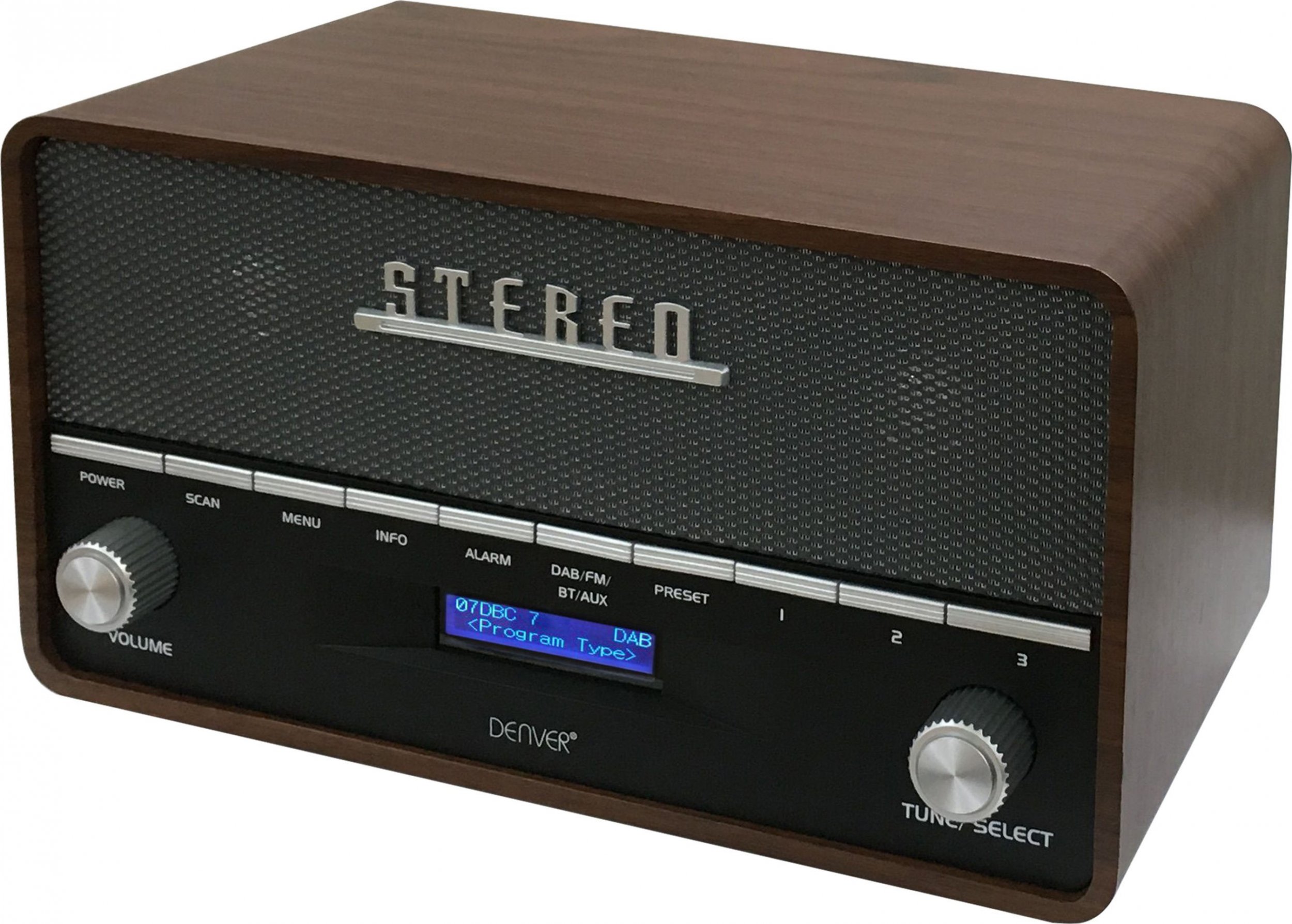Radio orë Denver DAB-36, DAB+ FM, 10W, e zezë
