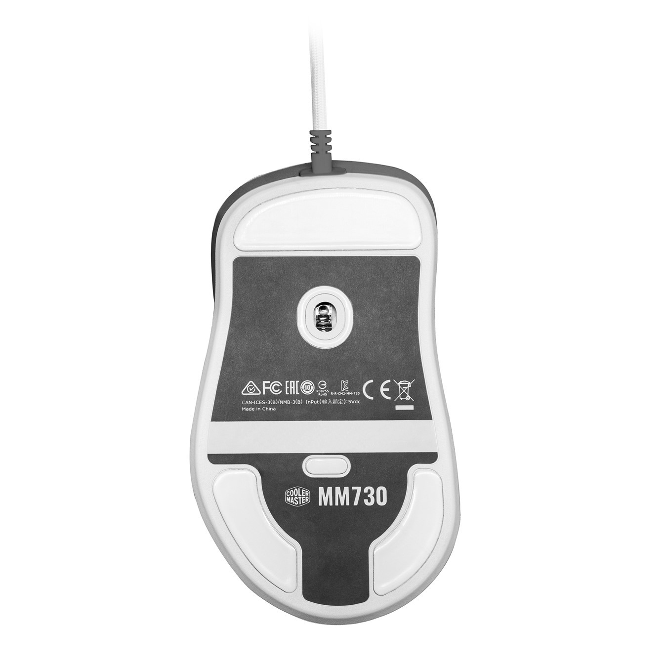 Maus Cooler Master MM730 - USB, i bardhë