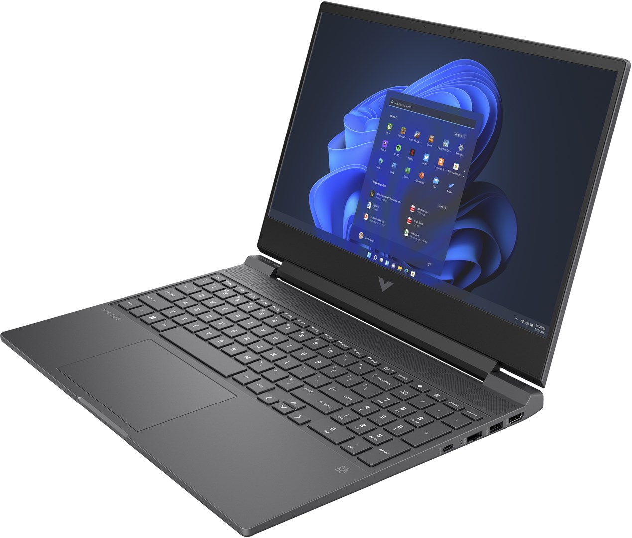 Laptop HP Victus 15-fa0999nw, 15.6" FHD 144Hz, i5-12450H, 16GB 512GB RTX 3050, gri