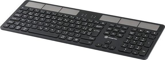 Tastierë Powerton SolarSlim, wireless, US, e zezë