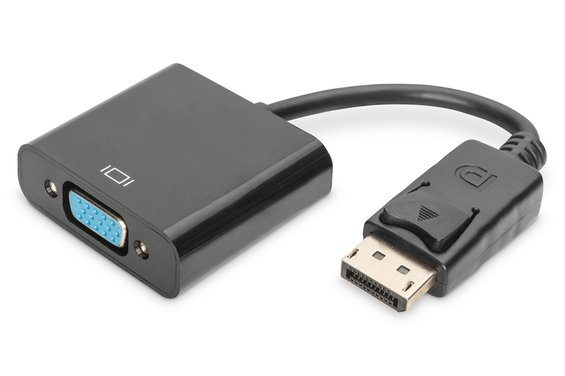 Përshtatës AV Digitus DisplayPort - VGA, i zi