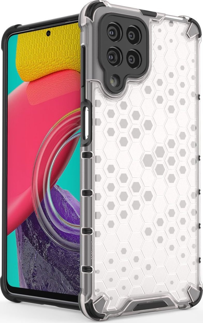 Mbrojtëse telefoni Hurtel Honeycomb për Samsung Galaxy M53 5G, kornizë xheli, rezistente ndaj goditjeve, e zezë