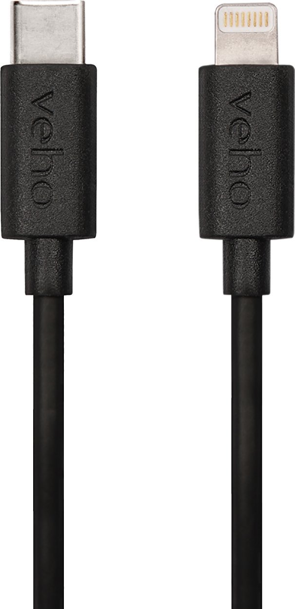 Kabllo karikimi Veho USB C në Lightning, 0.2m, i zi