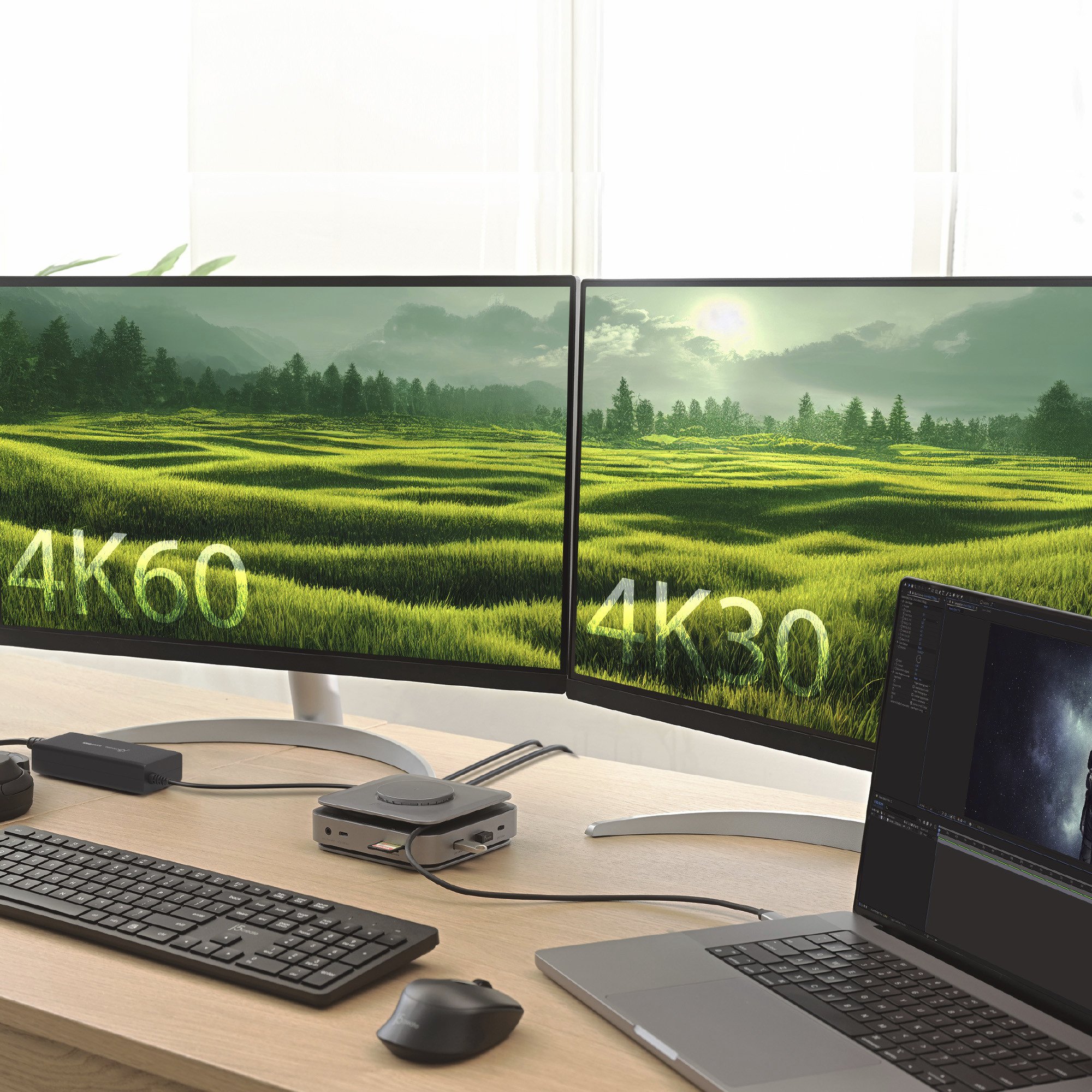 Dock USB C J5create JCD3199P, Dual 4K HDMI, PD 140W, gri