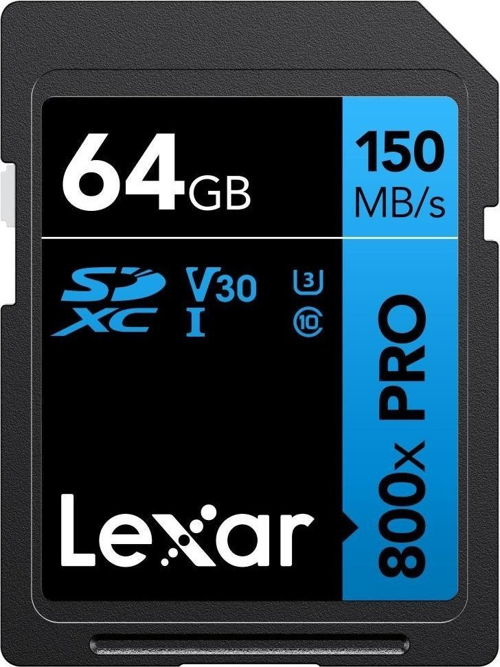Kartë memorie Lexar Professional 800x SDXC, 64GB, Class 10 UHS I U3 V30