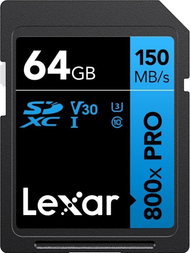 Kartë memorie Lexar Professional 800x SDXC, 64GB, Class 10 UHS I U3 V30