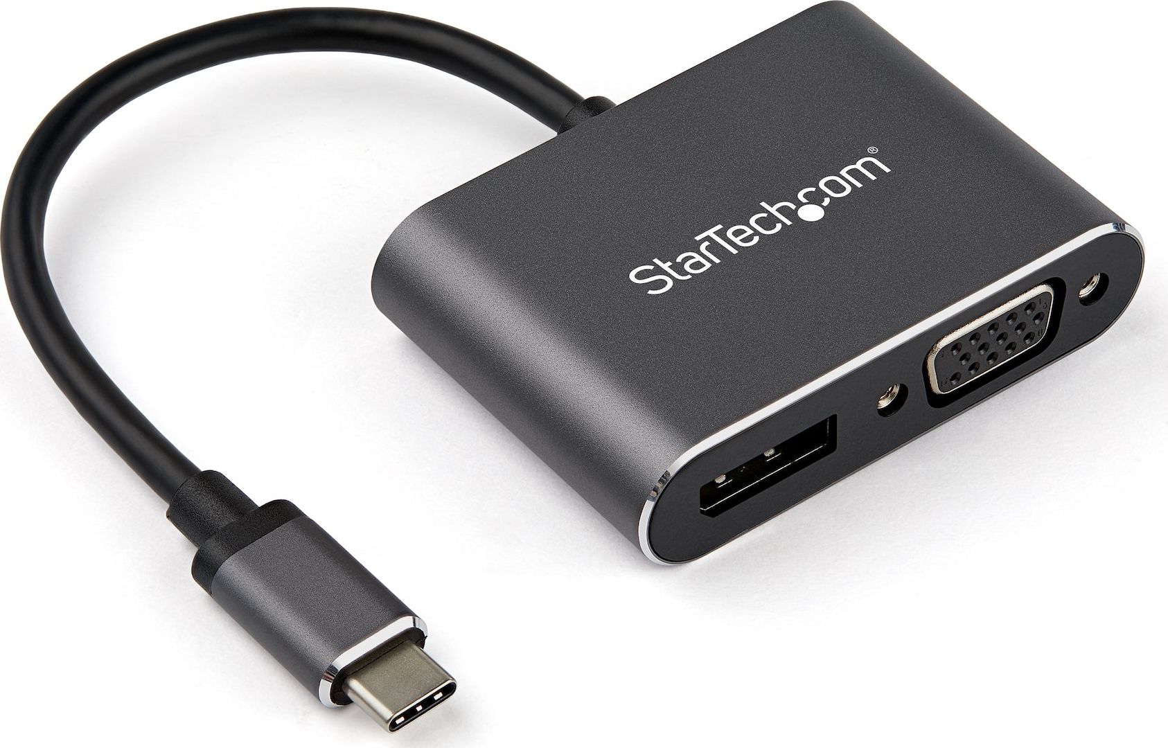 Adapter video StarTech.com USB C, DisplayPort 4K 60Hz, VGA 1080p, gri space