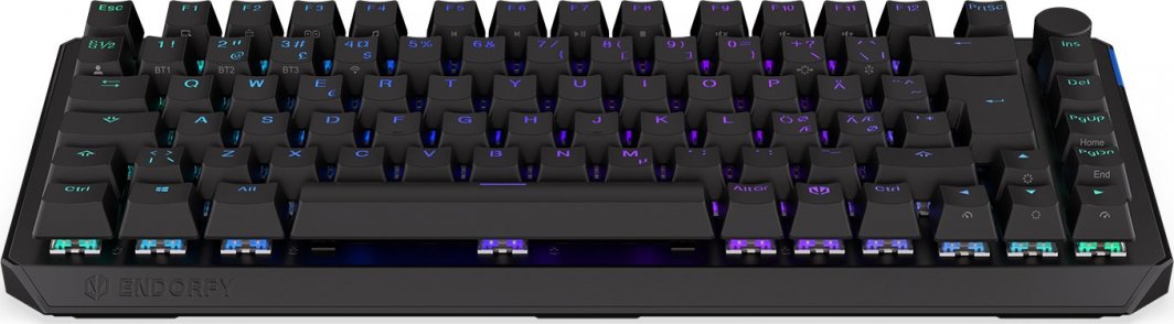 Tastierë gaming Endorfy Thock 75% Wireless, mekanike Kailh Black Box, RGB, e zezë
