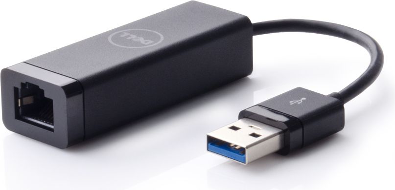 Kartë rrjeti e jashtme Dell 470-ABBT, USB 3.0 - Ethernet, e zezë
