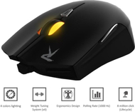 Mouse gaming Gamdias Ourea FPS, 4000 DPI, me kabllo, i zi