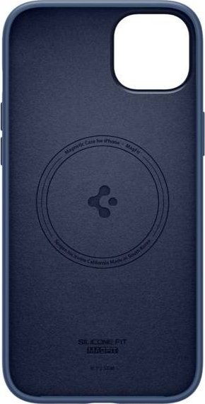 Mbulesë telefoni Spigen Silicone Fit Mag MagSafe, për iPhone 14 Plus, silikon, blu navy
