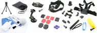 Set aksesorësh Xrec për GoPro Hero 5/4/3+/3 dhe SJCAM, me stativ fleksibël, kuti transporti, i zi