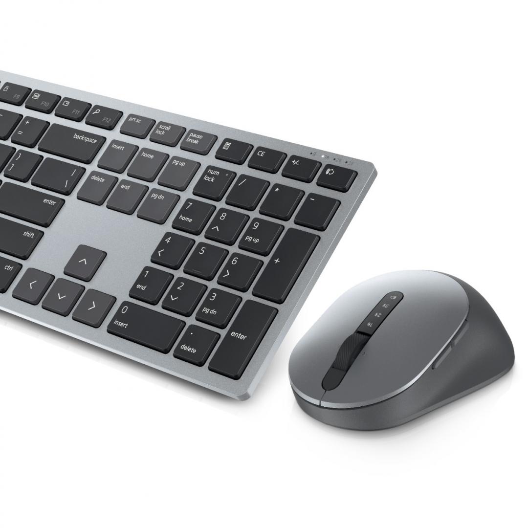Set tastierë dhe mi DELL Pro Plus KM7321W, pa kabllo, layout US International QWERTY, gri