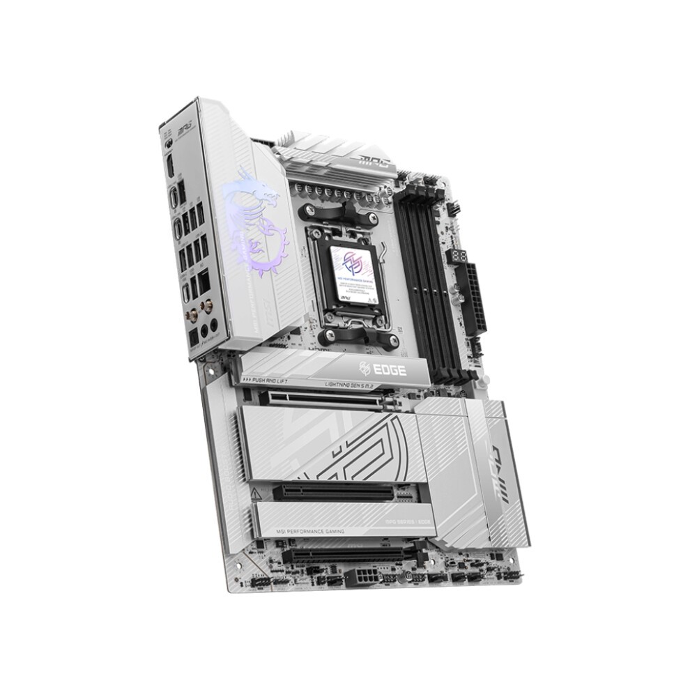 Pllakë amë MSI MPG X870E EDGE TI WIFI, AMD X870E, Socket AM5, ATX, e bardhë