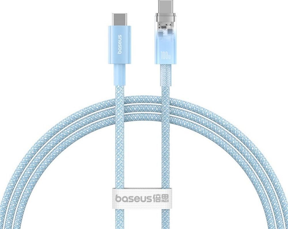 Kabllo USB C Baseus Explorer, Type C në Type C, 100W PD, 1m, e zezë