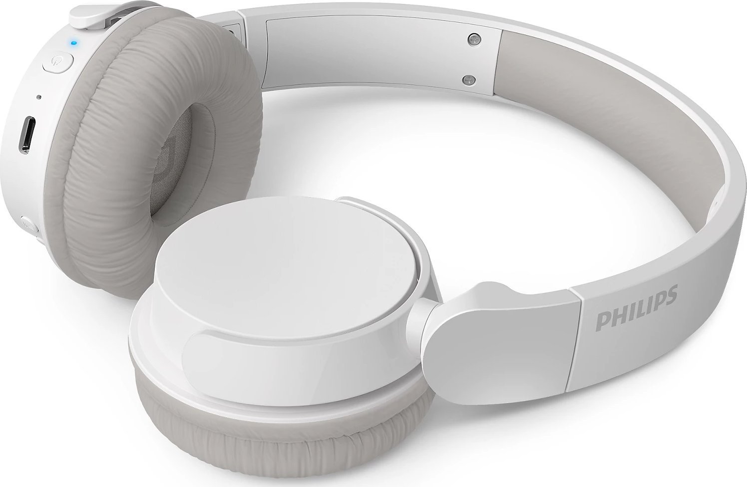 Kufje on ear Philips TAH3209, wireless Bluetooth, izolim zhurme, të bardha