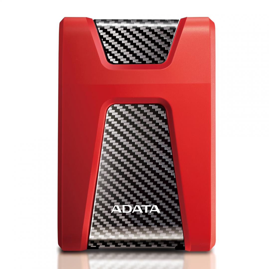 Hard disk i jashtëm ADATA HD650, 2TB, USB 3.2 Gen 1, i zi e i kuq