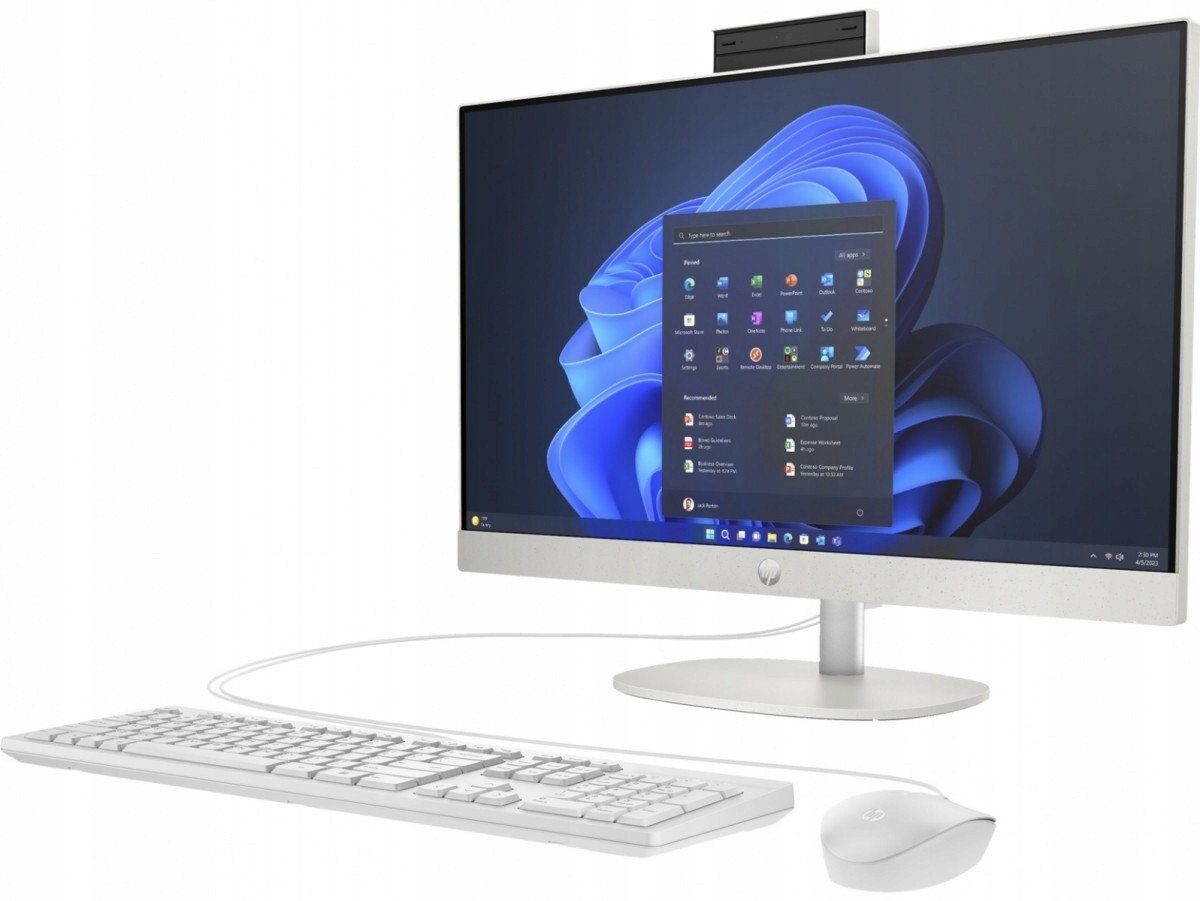 Kompjuter All in One HP ProOne 240 G10, Intel Core Ultra 5, 16GB RAM, 512GB SSD, i bardhë