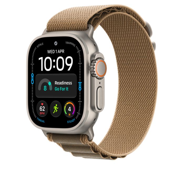 Apple Watch 49mm Desert Alpine Loop, Small, Natural Titanium Finish