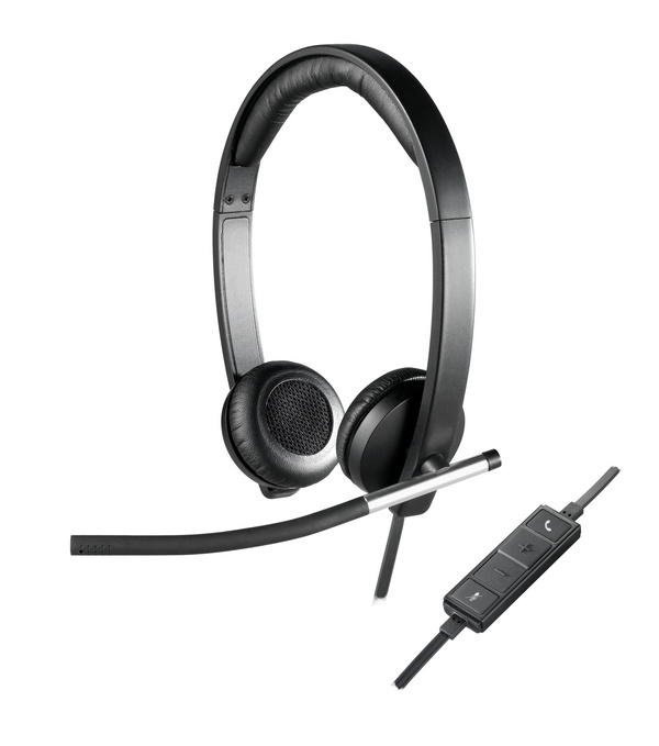 Kufje Logitech H650e, me kabllo, të argjendta