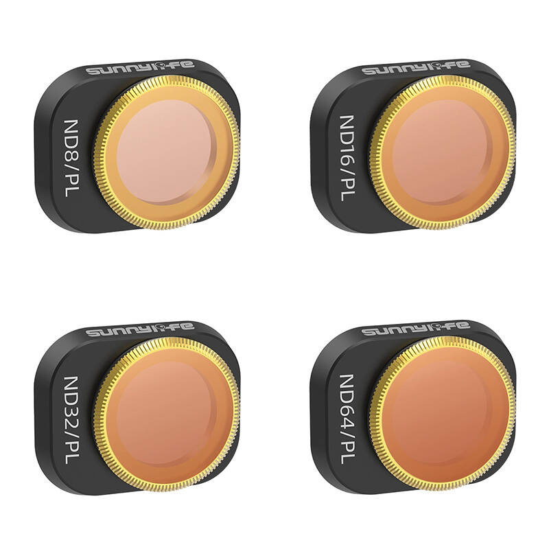 Set filtre ND PL Sunnylife DJI Mini 4 Pro, 4 copë, xham optik, e zezë