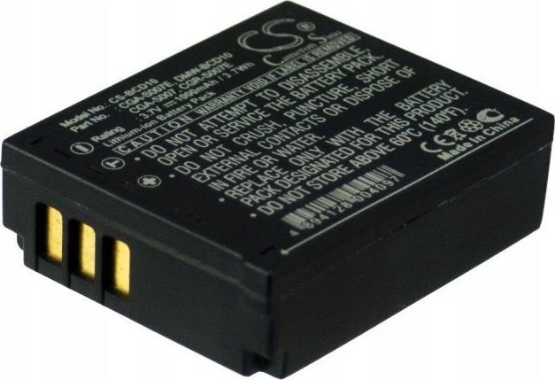 Bateri për kamera Cameron Sino CS-BCD10, Li-ion 1000mAh, për Panasonic CGA-S007 DMW-BCD10