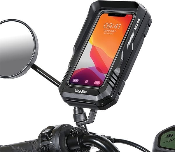 Çantë kornize biçiklete Wildman FK3, mbajtëse telefoni, e zezë