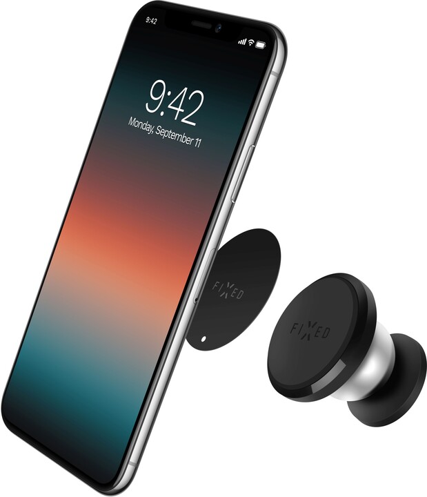 Mbajtëse FIXED Icon Flex Mini, magnetike, i zi