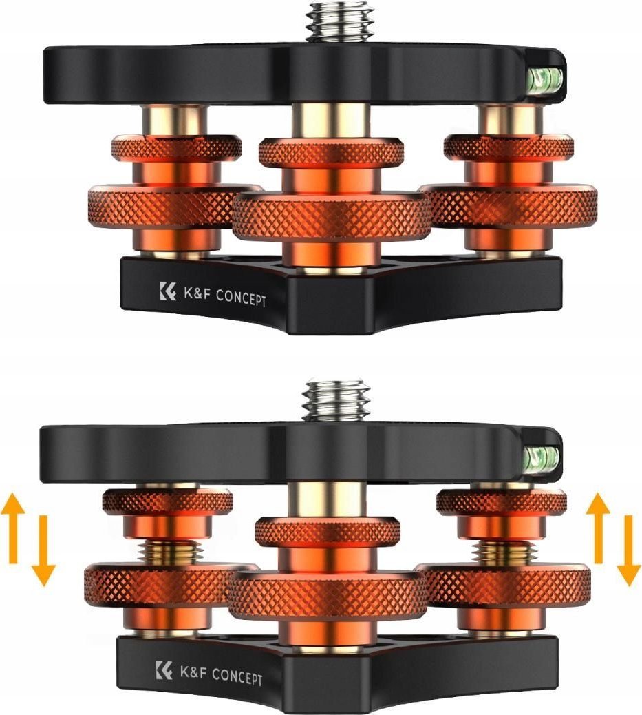 Kokë trefqoshi K&amp;F Concept LP-48 KF-31-104, kapacitet 15kg, alumini, e zezë