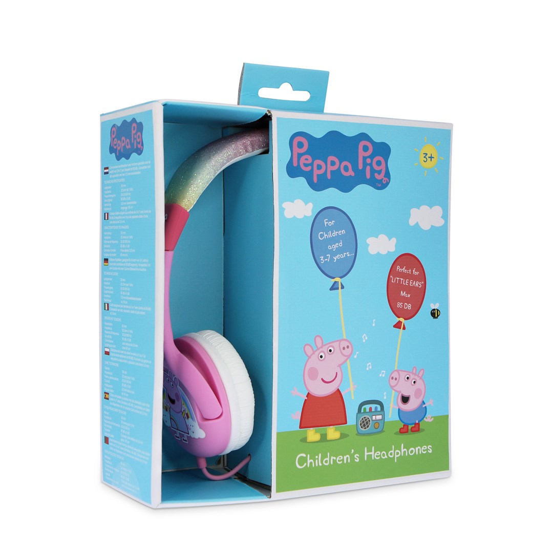 Kufje OTL Peppa Pig Glitter Rainbow Junior, rozë