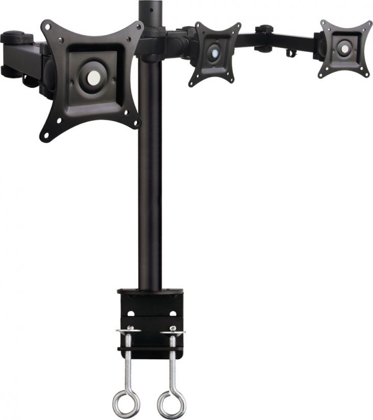 Mbajtëse tavoline për monitorë Art L-03A, 3 monitorë 13"-20", metalike, e zezë