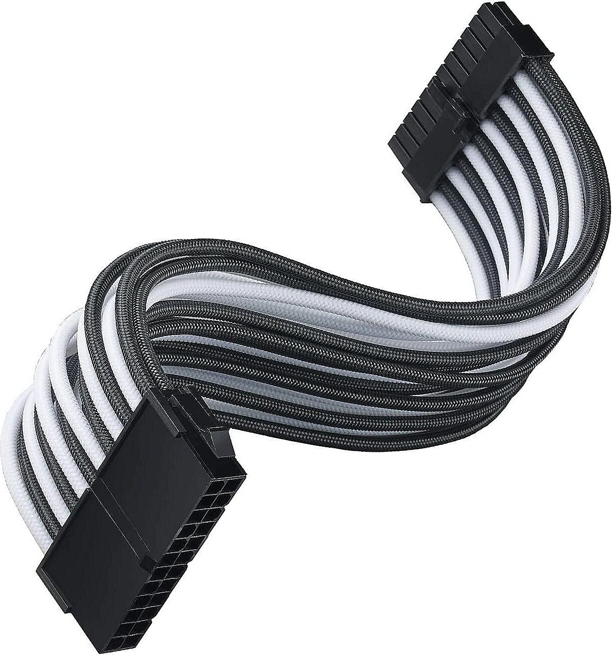 Kabllo zgjatues furnizimi SilverStone PP07E, ATX 24 pin, 30cm, e zezë